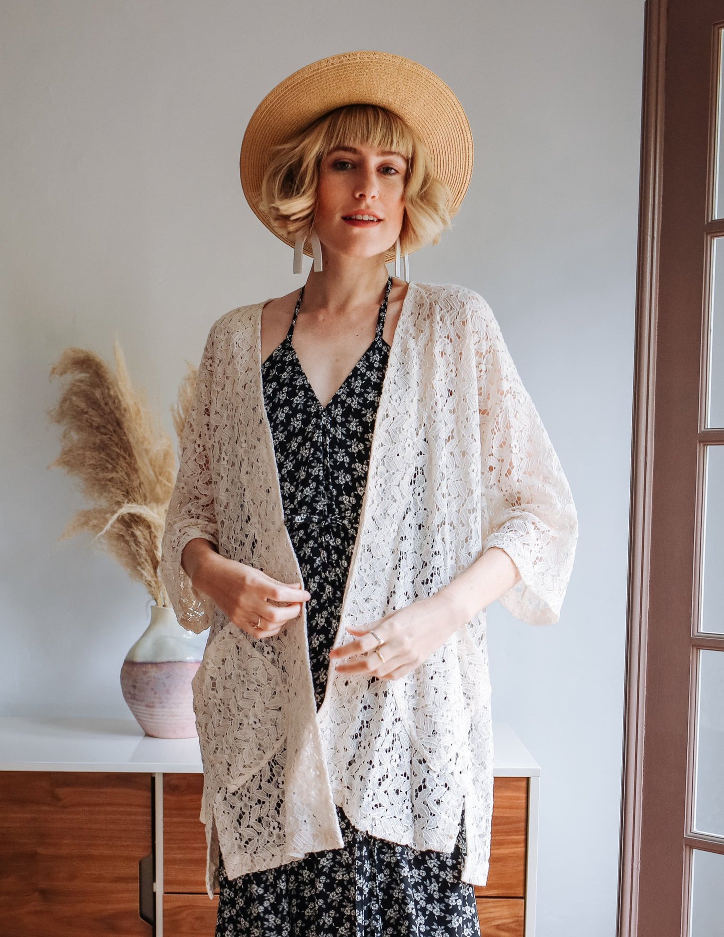 Canyon Kimono - Cream Lace