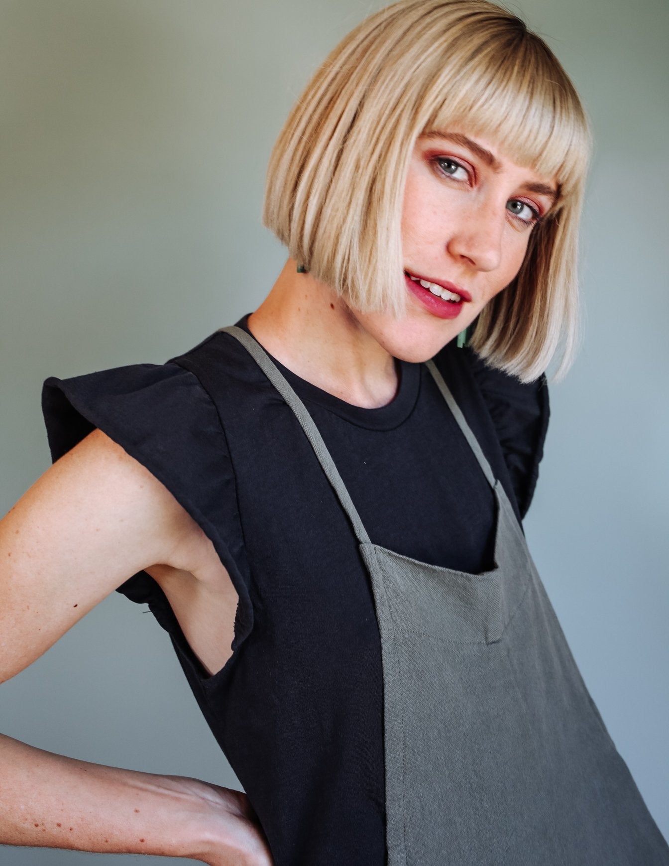 Ruffle Tank - Black