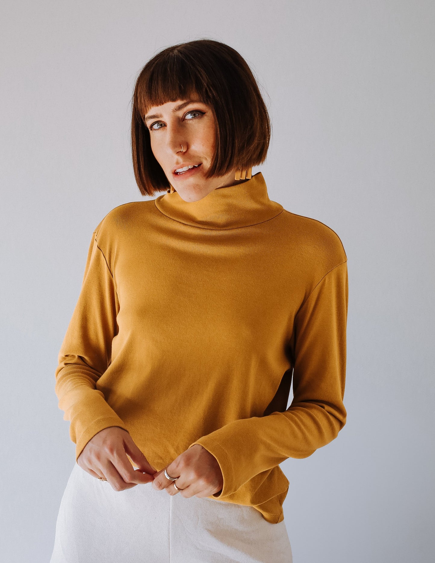 Mustard Turtleneck