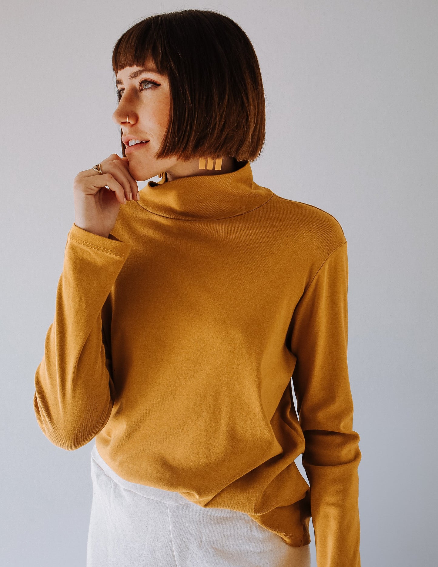 Mustard Turtleneck