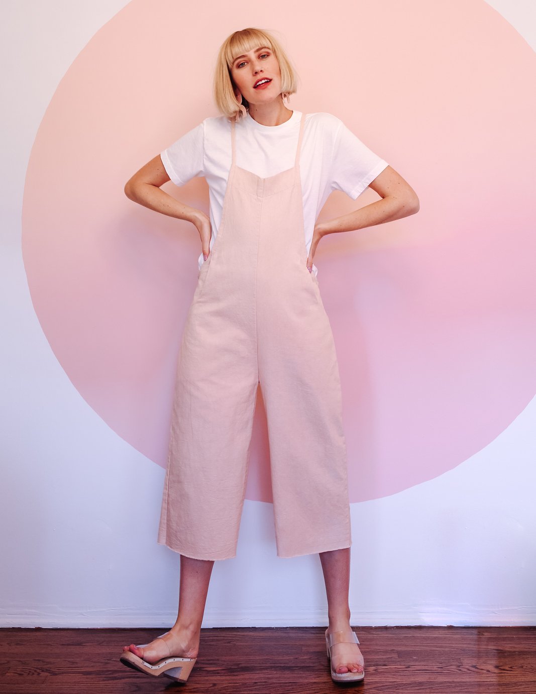 Smock Overalls - Rose