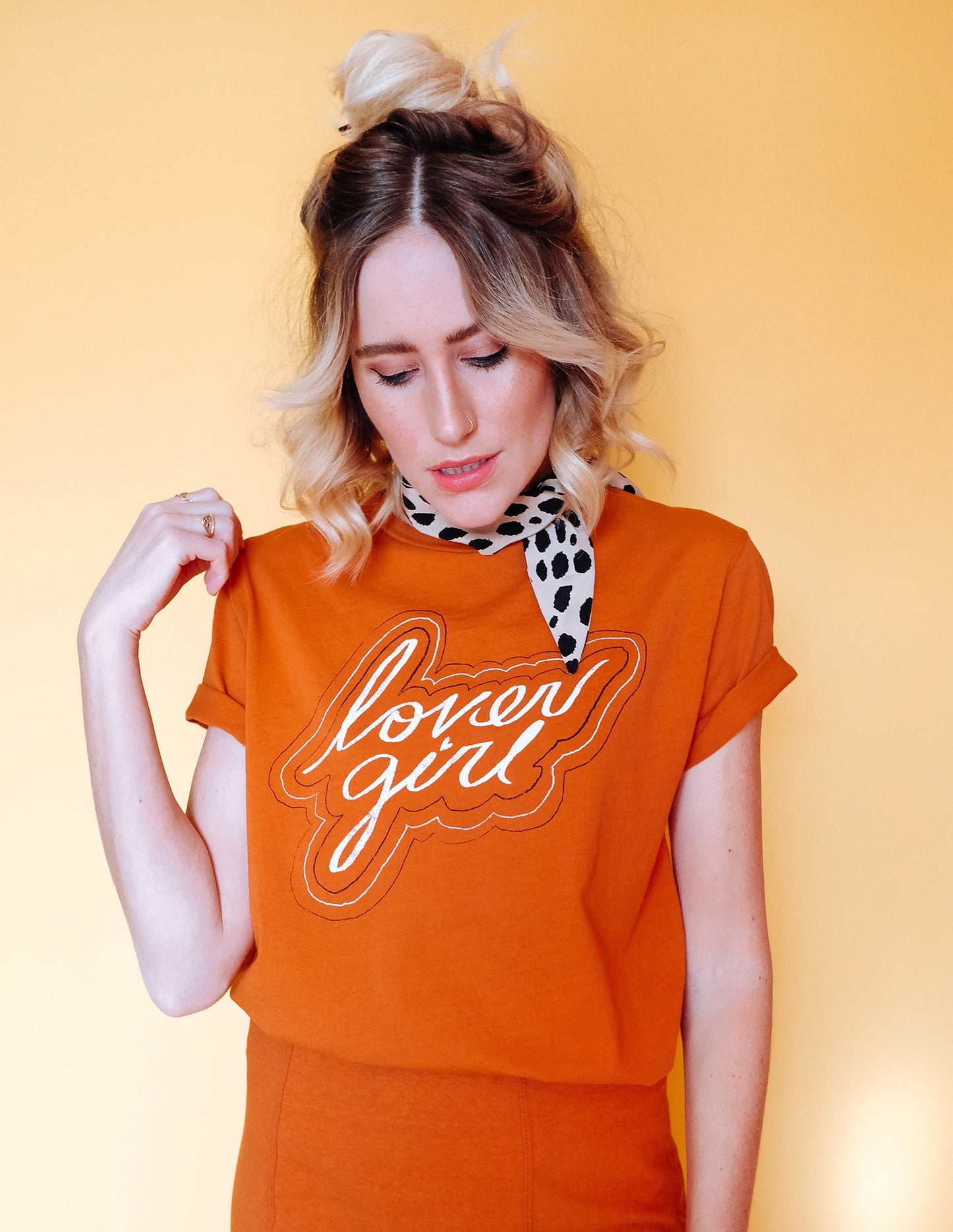 Lover Girl Slouchie Tee - Rust