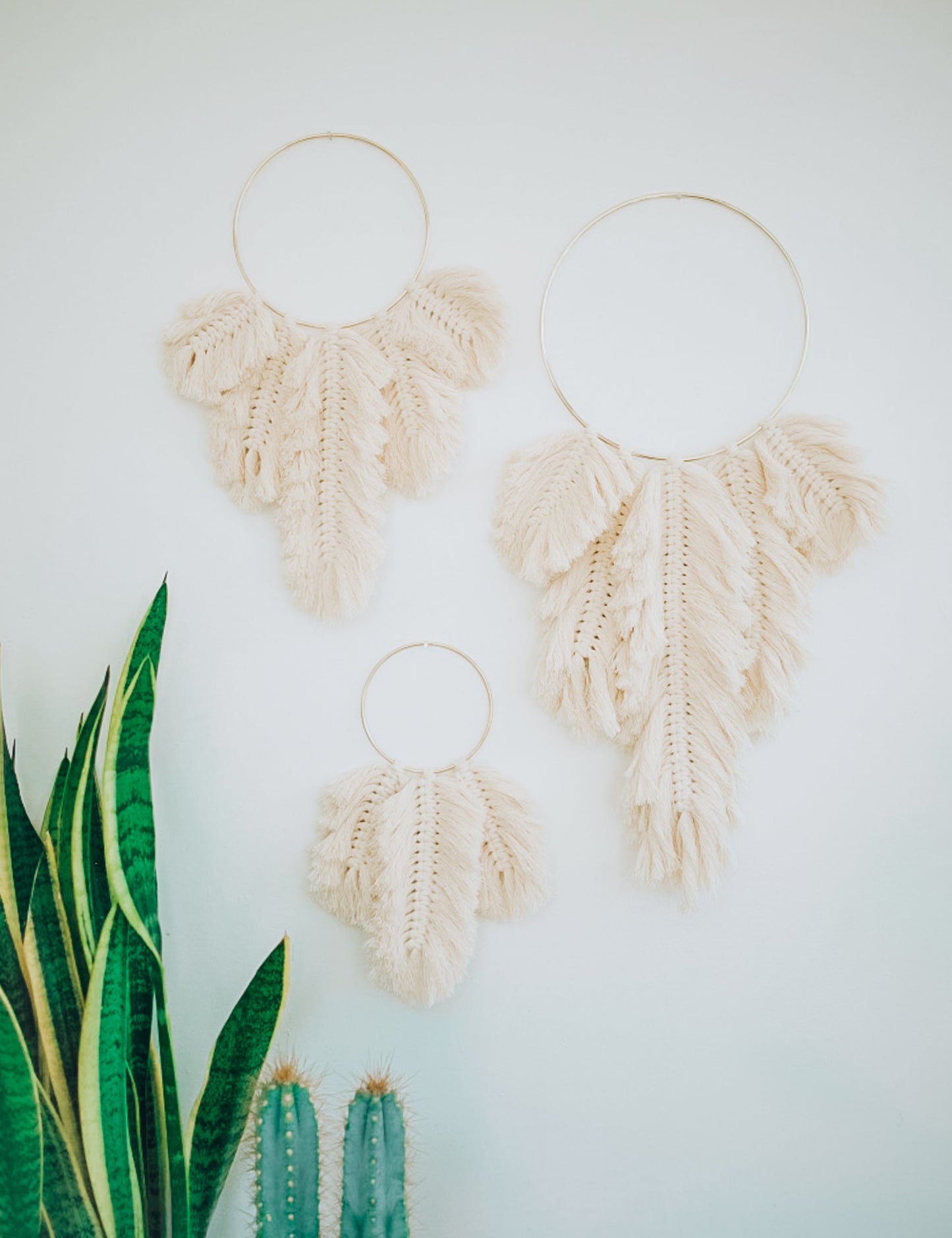 Lark Feathered Wall Hanging