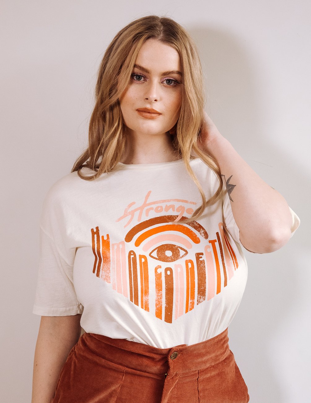 Connection Slouchy Tee - Cream