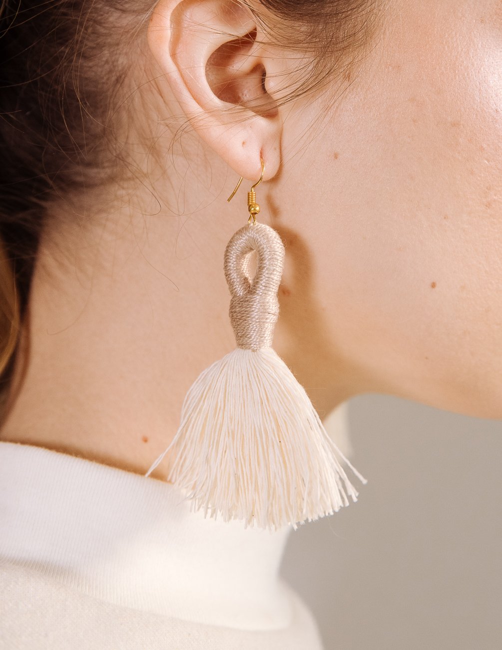 Fringe Earrings - Alabaster + Pearl