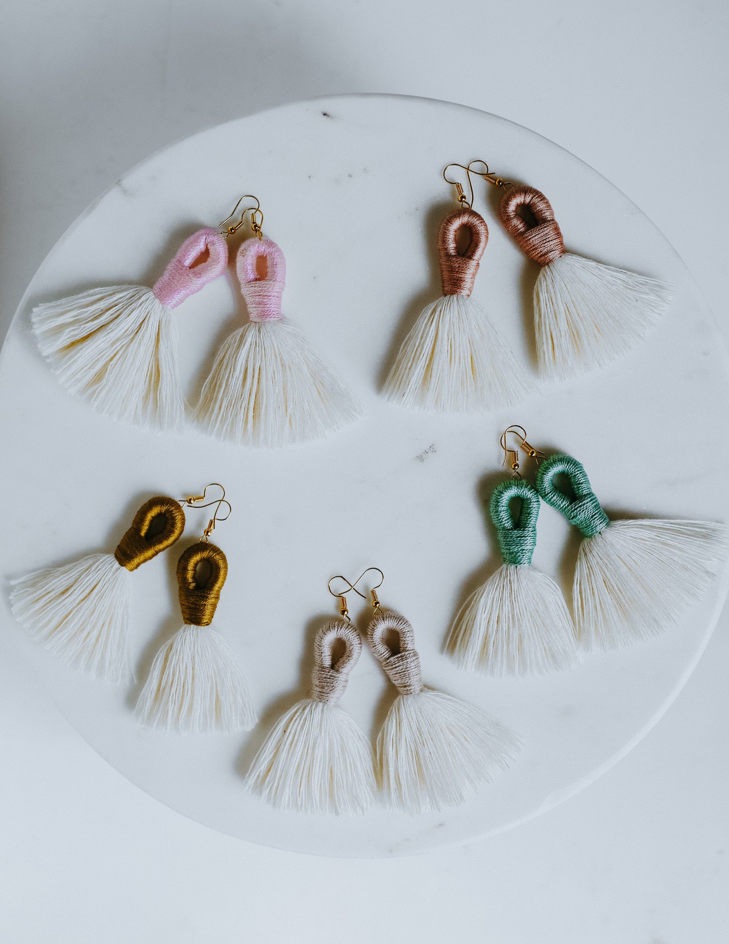 Fringe Earrings - Alabaster + Pearl