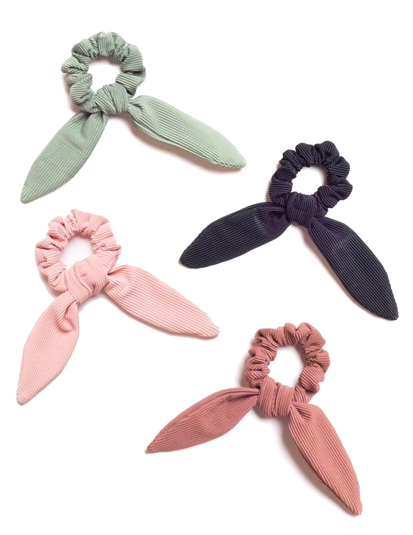 Ribbed Scrunchie Ties (Multiple Colors)