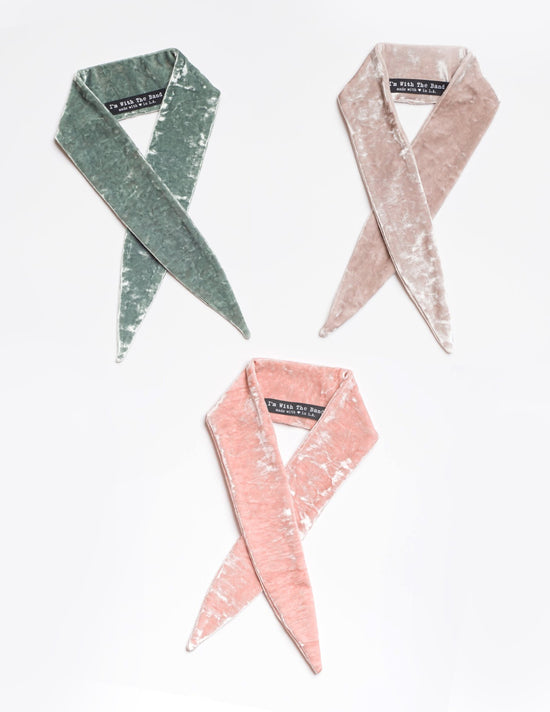 Scarf Tie - Crushed Velvet (Multiple Colors)